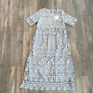 Roolee Boutique Lace Midi Dress